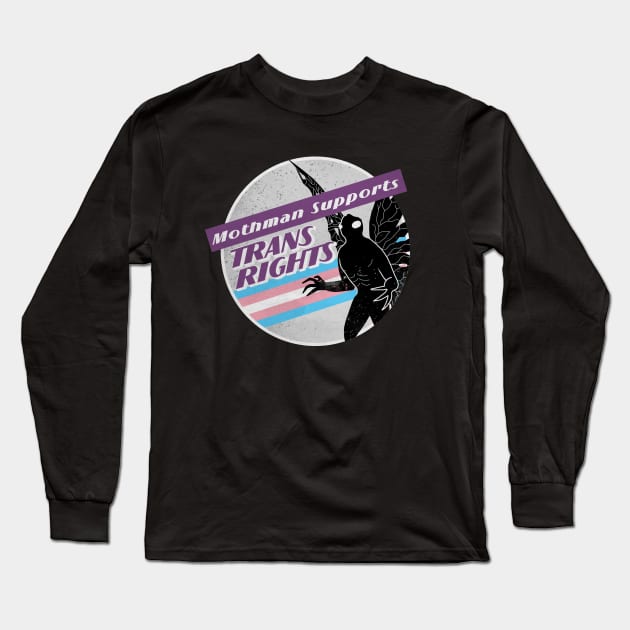 Trans Pride Mothman Long Sleeve T-Shirt by creepvrs